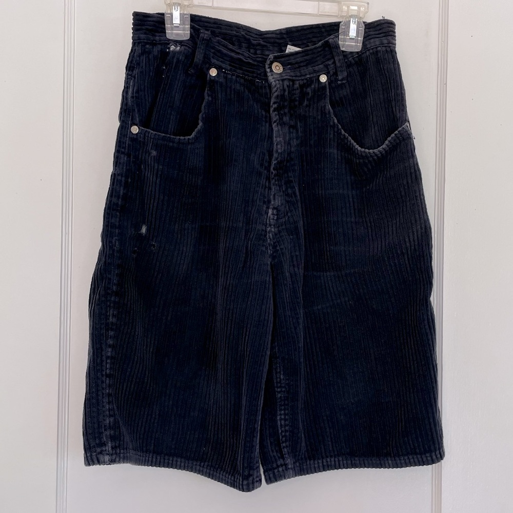 Vintage Utility Corduroy Shorts, Boys Size 16, Navy Blue